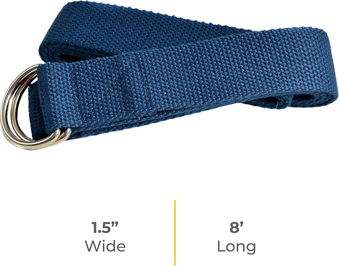 Sunshine Yoga 10-Pack Yoga Strap, 8-Foot Yoga Straps With Anti-Slip D-Ring Buckle, Adjustable Leg Stretching Strap, Exercise Stretch Strap for Muscle and Hamstring Stretch