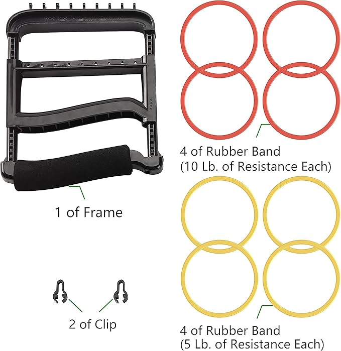 Hand Exerciser,Finger Exerciser and Hand Strengthener for Hands,Finger,Wrist,Forearms and Thumbs Therapy,Black