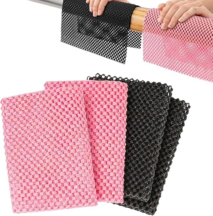Non Slip Pilates Mat, Grip Workout Hand Pads, 4 Piece Fitness Cushions with Anti Skid, Foam Exercise Palm Guards, Strength Training Pads with Textured, Gym Accessory Set for Home