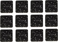 12 Packs 3.94" x 3.94" x 0.6" Treadmill Mat Pads for Walking pad, Exercise Bike,Exercise Equipment, Noise Reduce & Shocking Absorbing Rubber & Eva Mat for Protect Floors Black