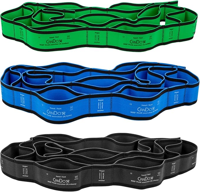 CanDo MGE Plus PEP, 6 Foot Exerciser, 9 Loops, Set of 3