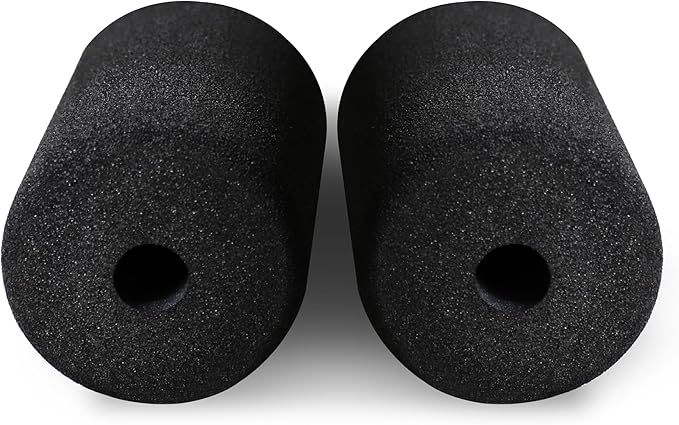 WF Athletic Supply Foam Foot Pads, Foam Roller for Gym Exercise Machines Equipment Replacements, Roller Pad for Leg Extension, PEC Deck Pads for Weight Bench, Sold by Pair (7” x 4” OD x 0.875” ID)