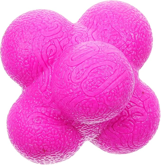 Homoyoyo Hexagonal Reaction Ball Small 7cm Silicone Agility Training Ball for Speed and Reflex Exercises Indoor Fitness and Sports Training Equipment