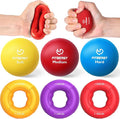 FitBeast Grip Strength Trainer, Finger Exerciser, Stress Balls for Adults 6-Piece Set, Hand Therapy for Strength, Recovery & Stress Relief, Forearm Strengthener for Men, Women & Seniors