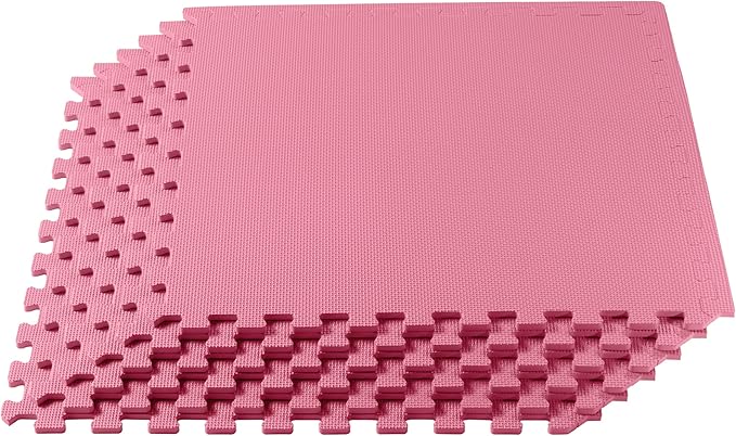 We Sell Mats 3/8" Thick Multipurpose EVA Foam Exercise Floor Mat, Interlocking Tiles, Anti-Fatigue for Home or Gym