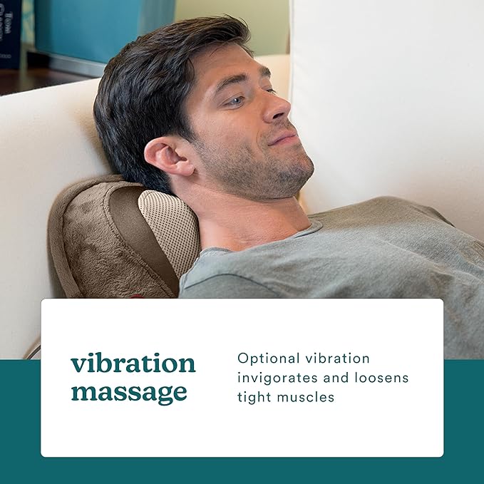 Homedics 3D Full Body Shiatsu & Vibration Massage and Heat Pillow for Neck,Upper Back and Lumbar,(Pack of 3)