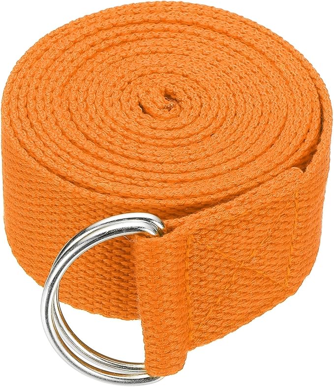 Yoga Strap for Stretching, Athletic Stretch Band with Adjustable Metal D Ring Buckle Yoga Bands
