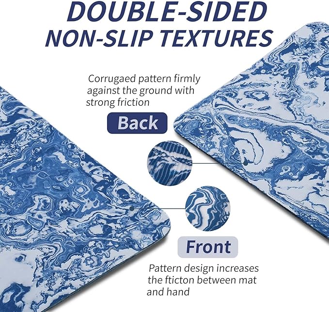 Yoga Mat Exercise Yoga Mat Print With Designed Exericise Mat 72 X 24inch Multi-Purpose Workout Mat For Women Pilates Fitness And Floor Exercises