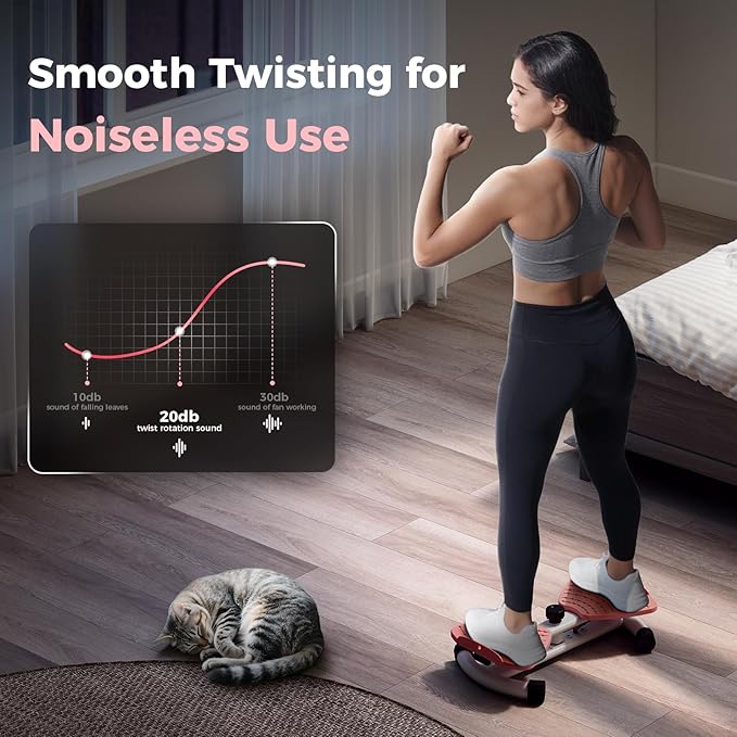 Waist Twister Machine Exercise, Ab Twister Board for Exercise, Waist Twisting Fitness Tool, Core Trainer for Women Belly Fat Loss, Home Gym Workout Equipment, Noiseless, 300 lbs Capacity
