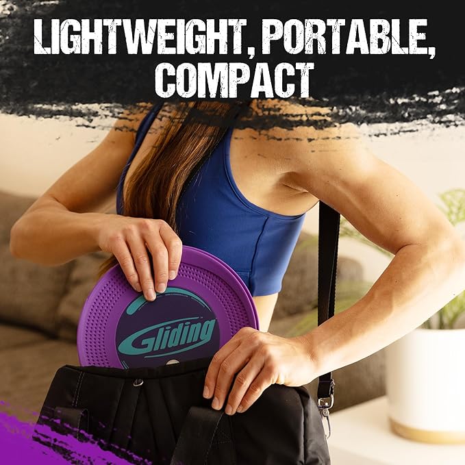 Gliding Discs for Working Out - Exercise Sliders for Carpet & Hardwood Floors 1 Pair, Authentic Workout Sliders Disc for Full Body Resistance Workout, Includes 4 Streaming Video Workouts