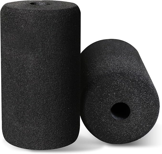 WF Athletic Supply Foam Foot Pads, Foam Roller for Gym Exercise Machines Equipment Replacements, Roller Pad for Leg Extension, PEC Deck Pads for Weight Bench, Sold by Pair (7” x 4” OD x 0.875” ID)