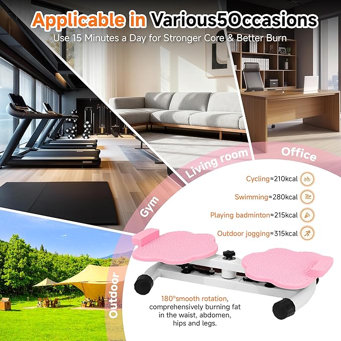 Waist Twisting Machine, Ab Twister Board, Waist Twister, Waist Twisting Fitness Tool, Waist Twister for Women Belly Fat - Ultra-Quiet 20dB Home Fitness Board with Foot Massage