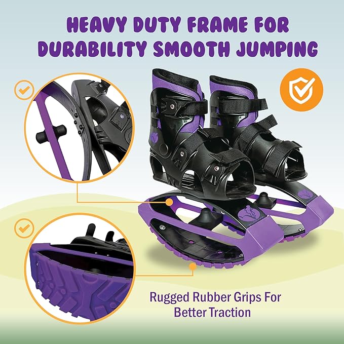 New Bounce Jumping Shoes - Kangaroo Jumping Shoes for Kids - Exercise Moon Shoes - Bouncy Shoes for Ages 8-12 - Size 1-6 (32-38 EU)
