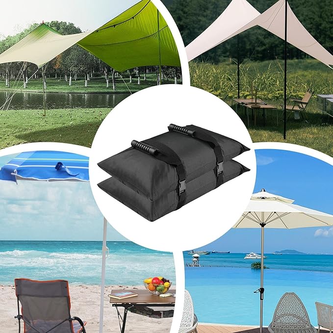 Heavy Duty Sand Bags, Tent Weight Bag, Portable Canopy Base with Feature, Water-Resistant Material, Umbrella Sand Bag with Practical Design, Bags for Camping and Fitness