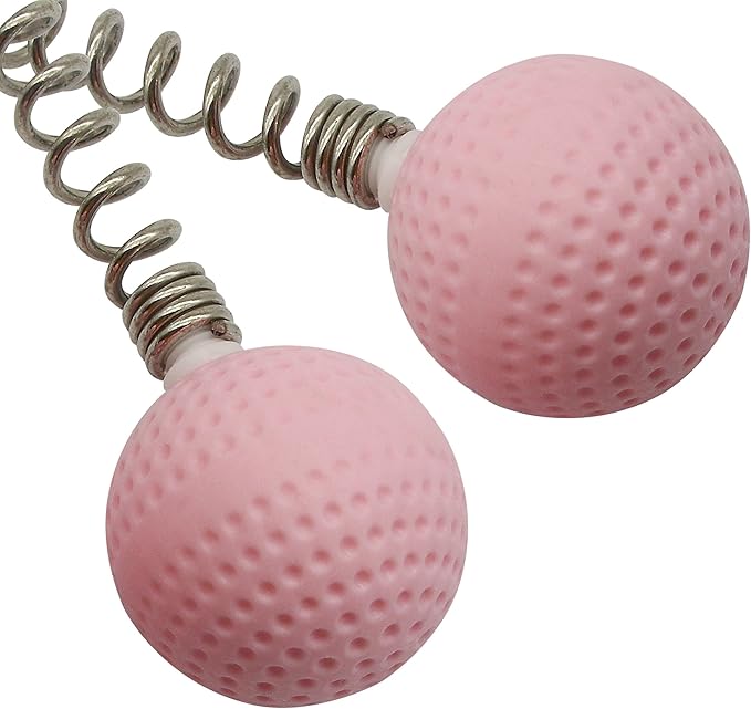 SinLoon Massager Ball Hammer(2-Pack) Hammer Stick Manual Beat Golf Ball Massager Back Shoulder Massage Full Body Reduce Fatigue Pain(Pink)