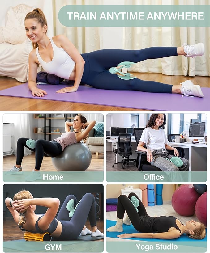 Kegel Exerciser, Pelvic Floor Muscle Exercise Devices for Women, Inner Thigh Exerciser Leg Workout Equipment Thigh Trainer for Male Hip Trimmer Inner Thigh Toner Workout