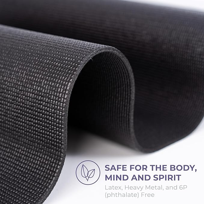 Ascend Yoga Mat - Premium 6mm Thick, 72" x 24", Solid or Reversible Print, Non Slip, Tear Resistant, Workout Mats for Pilates, Home, Studio, Fitness, Gym, Training, Floor Stretching