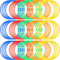 Deekin 80 Pcs Agility Rings Speed and Agility Training Rings Multicolored Exercise Speed Ring Circle Jumping Hoops for Training Toss Equipment, 15"