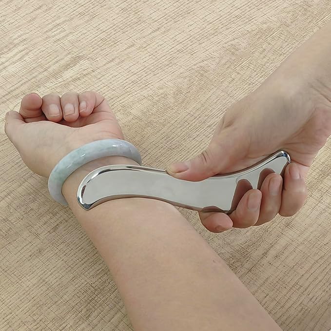 BYYDDIY Hypoallergenic Titanium Gua Sha Muscle Scraper Tool,Muscle Scraping Tool (S-TI)