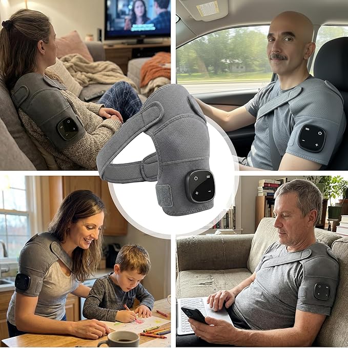 Triple Method Shoulder Massager – Official Product – Heat, Massage & Compression for Shoulder Relief