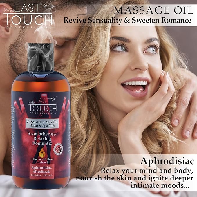 Aphrodisiac Massage Oil for Couples - Massage Oils for Date Night - Massage Oil for Massage Therapy -Aromatherapy Oil for Intimate Moments -Aphrodisiac Massage Oils - Muscle Relaxer Oils 8.45 Fl Oz.