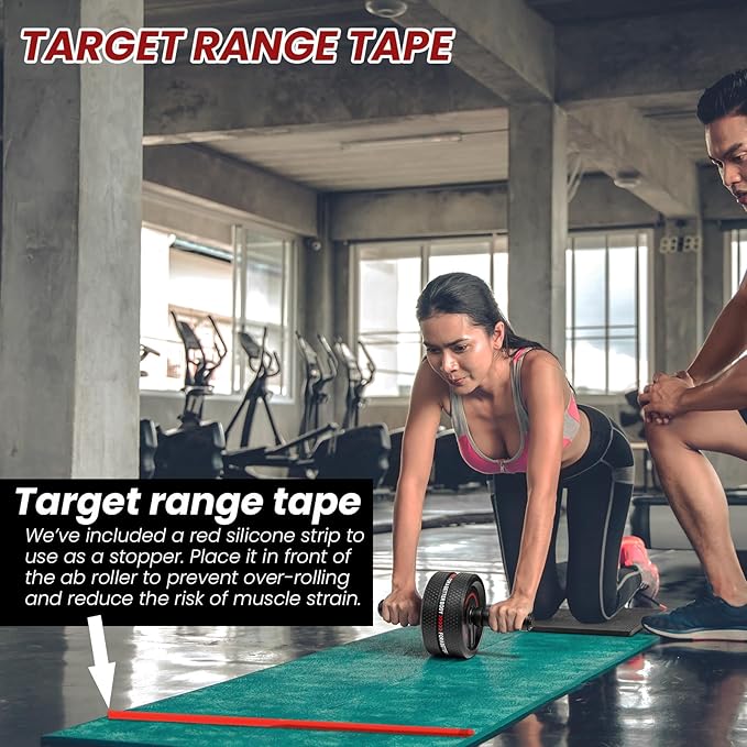 Ab Roller Wheel. Abdominal Training Roller for Men/Women, Abdominal Wheels Widened to 3.4 ", Rubber Tread of The Abdominal Wheel Upgraded, Max Weight 490 lbs