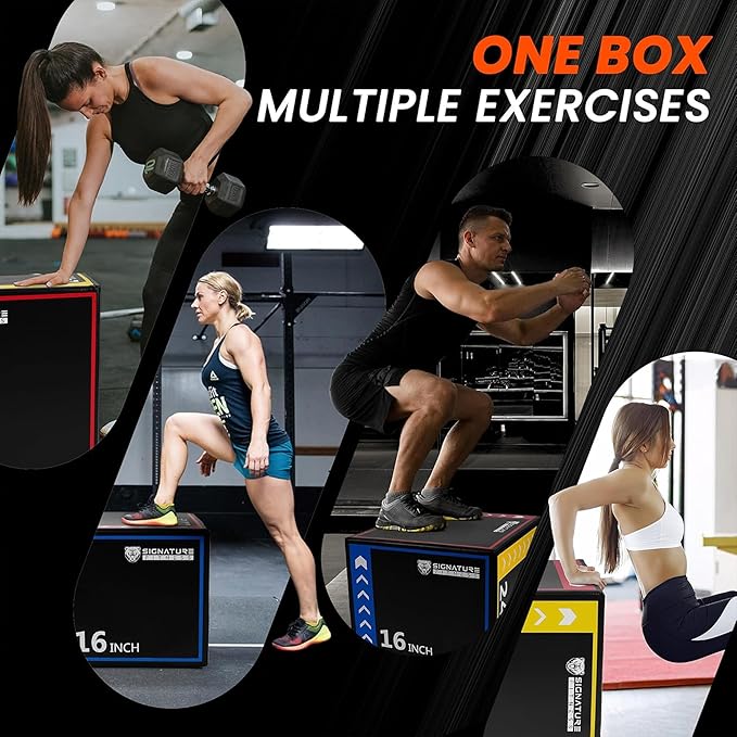 BalanceFrom 3-in-1 Foam Plyometric Jump Box for Home Gym with Multiple Height Options – Versatile Plyo with Non-Slip Surface for Strength, HIIT, Step-Ups, and Agility Training