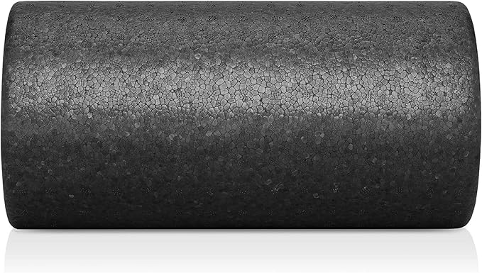 Philosophy Gym 12" High-Density Foam Roller for Exercise, Massage, Muscle Recovery - Round, Black