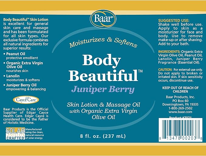 Body Beautiful with Juniper Berry Massage Oil
