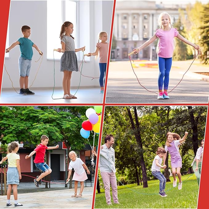 Lenwen Jump Rope Bulk 7.25ft Cotton Skipping 2026 Graduation Gift Adjustable Jump Rope with Handle for End of The School Training Exercise Christian Charity Donation Supplies