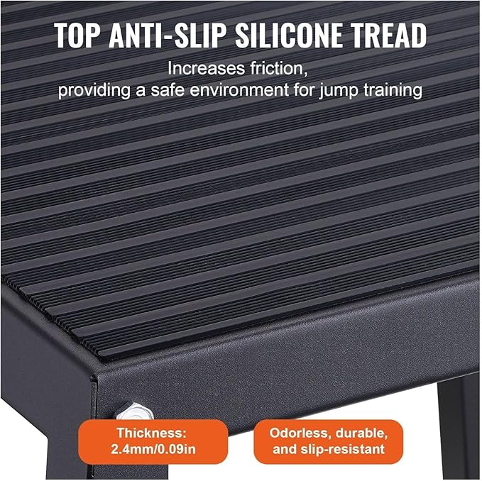 18 Inch Plyometric Box, Steel Jump Platform - Agility Box for Fitness Training, Step Up Box for Home Gym, Strength & Conditioning - Black