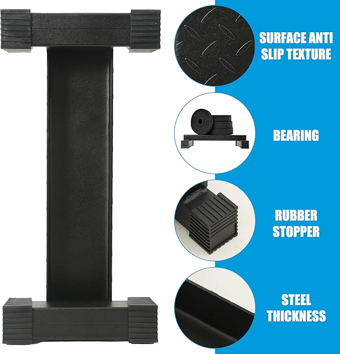 EVERYMATE Squat Block Athletic Balance Trainer for Stretching, Fitness, and Physical Therapy, Improve Balance, Stability, and Athletic Performance, Home Gym and Personal Training Equipment