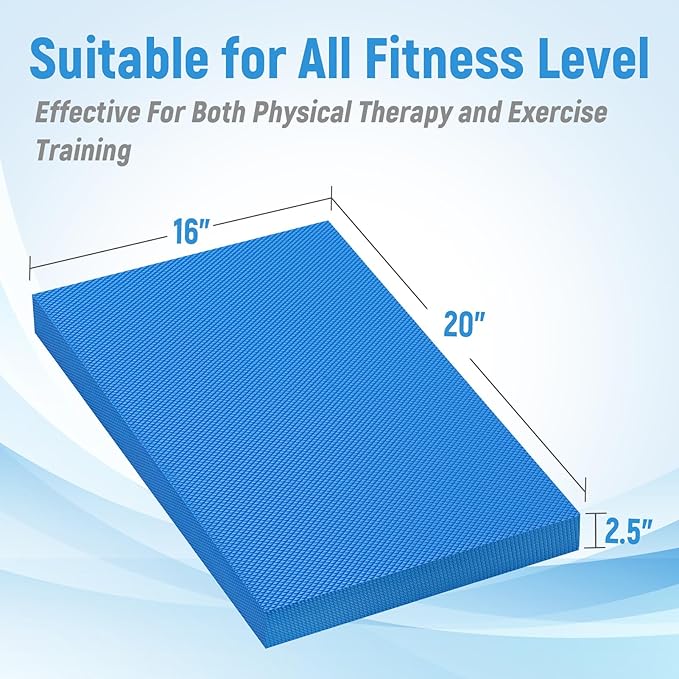 High-Density Balance Pad for Exercise,Non-Slip Foam Mat for Pilates, Fitness,Yoga, Core Training Physical Therapy, Knee Pad for Floor
