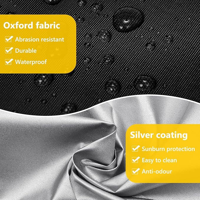 Gasadar Rowing Machine Cover for Concept 2 Fitness Equipment Outdoor Waterproof Sports Rowing Machine Cover with Adjustable Drawstrings and Windproof Buckle 95" L x 24" W x 40" H Black