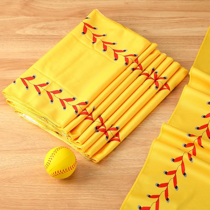 12 Pcs Cooling Towel Baseball Football Basketball Breathable Chilly Softball Soccer Ice Towel, 40"x12" Tennis Microfiber Accessories for Player
