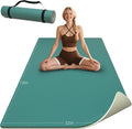 HAHE Yoga Mat Thick, 72"x32"x0.4"Th (10mm), Wide Non-Slip Exercise Mat with Carry Strap, Double-Sided POE Fitness Mat for Yoga, Pilates & Floor Workouts