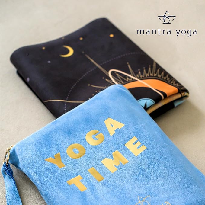 Mantra Yoga Travel PRO 1.5mm with Knee Pad - Foldable Fitness & Exercise Mat with Bag | Lightweight, Compact & Eco-Friendly | Non-Slip & Washable | For All Types of Yoga | 72" L x 24" W | 2.6 lbs