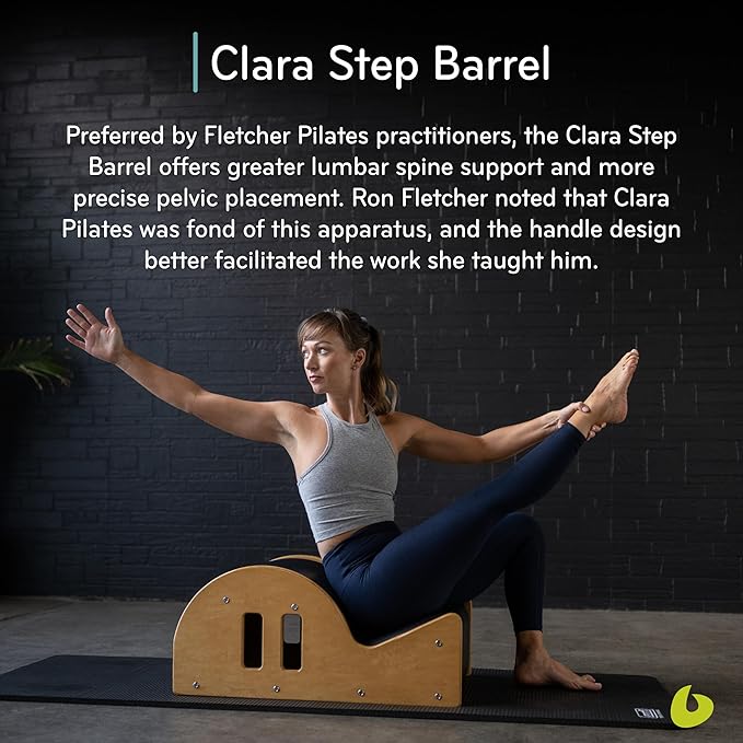 Balanced Body Clara Step Barrel Lite or Heavy, Pilates Barrel, Spine Corrector, Back Stretcher, Workout Equipment for Floor Exercise, Pilates Exercise Equipment for Home or Studio