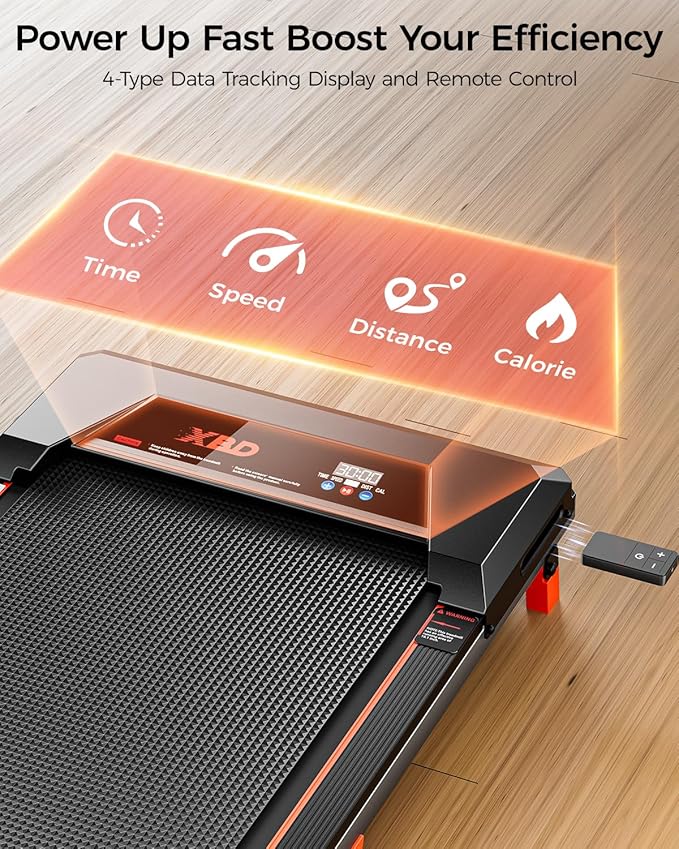 Walking Pad with Incline,XBD Under Desk Treadmill for Home Small Office,2.5HP Low Noise Portable Treadmill with 330 Lbs Capacity,Remote Control and LED Display