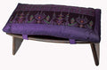 Meditation Bench & Cushion Set - Folding Seiza - Purple Abstract Ikat