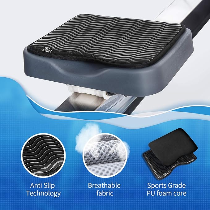 Rower Seat Pad Compatible with Concept 2 Rowing Machine - Anti Slip Rowing Machine Seat Cushion Pad Compatible with Hydrow, Concept2, Waterrower and Other Row Machines - Rower Accessories