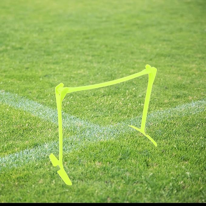 Adjustable Height Soccer Training Hurdle, Foldable Plastic Agility Hurdles for Football Speed and Agility Drills, Green Football Training Equipment