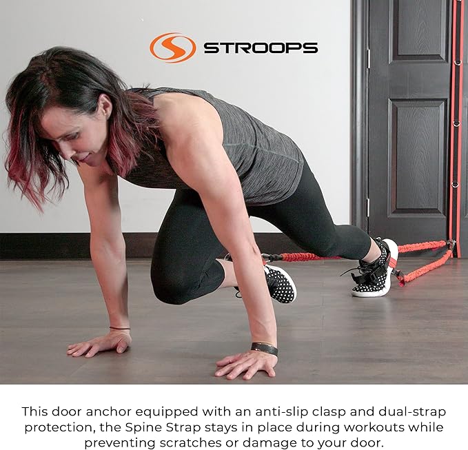 Stroops Spine Strap Door Anchor for Slastix Resistance Bands | Provides Multiple Anchor Points for Strength Training and Versatile Home Workouts