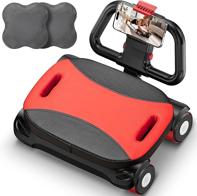 FIAMERMOR 2025 AB Roller Wheel - 4 wheel elbow support abdominal wheel automatic rebound abdominal fat burning weight loss core training equipment home/gym