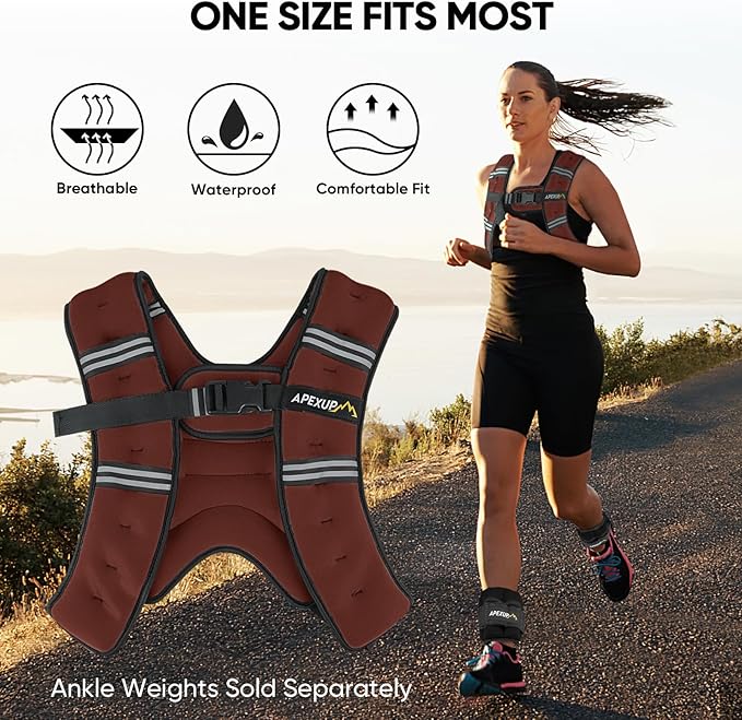 APEXUP Weighted Vest Men Women, Weight Vest for Women Workout Equipment for Strength Training Running