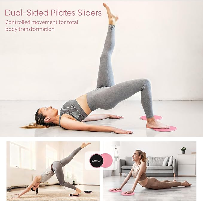 Pilates Kit, Home Pilates Workout Kit for Women, Pilates Equipment with 14.5" Pilates Ring and Ball, Resistance Bands, Ankle Weights, Sliders & Grip Socks Accessories for Starter Home Workouts