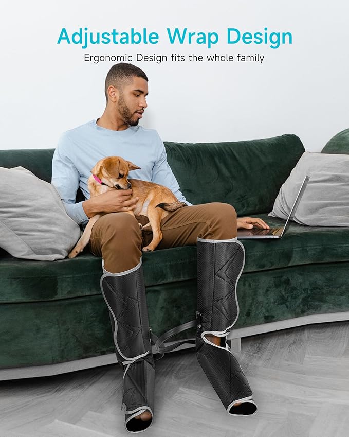 ALLJOY Gifts for Men Women, Leg Massager for Circulation and Pain Relief FSA, Leg Massager with Heat and Compression, 6 Modes 3 Intensities 2 Heat Levels