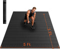 VTORY Extra Thick Large Exercise Mat, 6'x4'/7'x5'/8'x6'/10'x6'x8mm(1/3 inch) , Non-Slip, PVC, Ultra Durable, Heavy-Duty Mat, Shoes-Friendly, High-Density, Large Wide Yoga Mat, Workout Mat for Home Gym, Cardio, Strength, HIIT, MMA