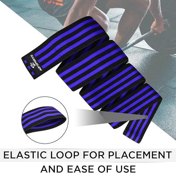 AQF Knee Wraps Weight Lifting Bandage - IPL and USPA Approved Gym Knee Support - Heavy Duty 78” Elasticated Support Straps Guard Powerlifting, Squatting (Pair)