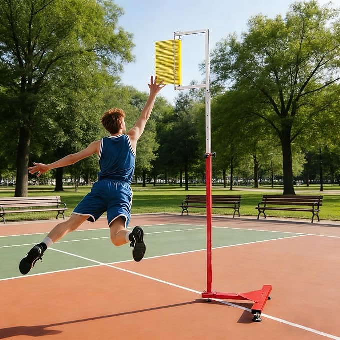 Floor-Standing Vertical Tester for Jump Training, 5.6ft-11.8ft Adjustable Hight Vertical Jump Measurement Tool, Jumping Measurement Pole for Jump Enthusiasts